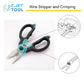 C.JET TOOL 6" Stainless Electrician Scissors Heavy Duty Professional for Aluminium Copper Soft Cable (Turquoise)