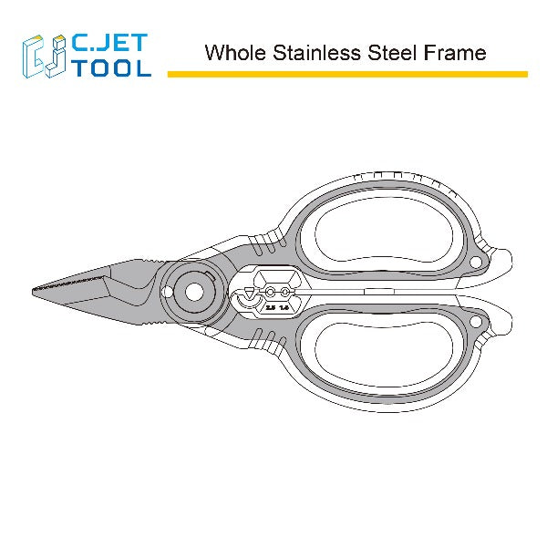 #10188 - 9(225mm) Stainless SteelHD Scissors. Offset Handle.