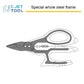 C.JET TOOL 7" Stainless Professional Electrician Scissors Multi-Grip Design Aluminium Copper Soft Cable