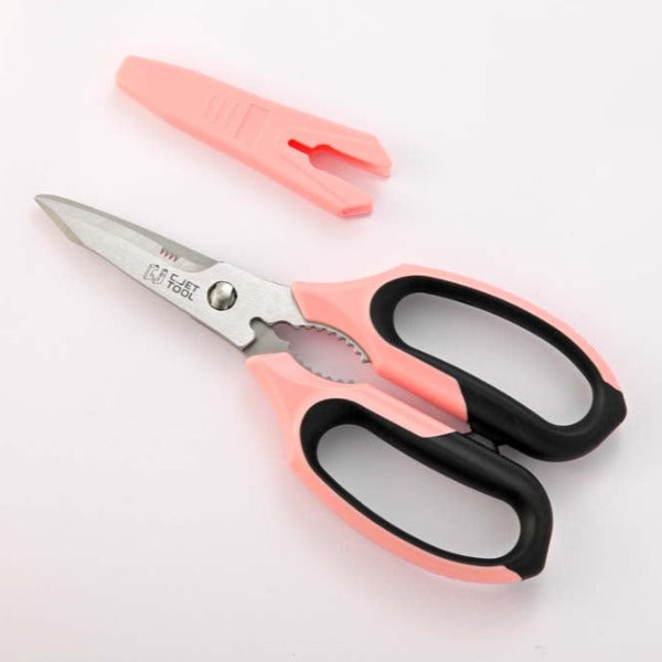 Kitchen Scissor Heavy Duty Meat Multipurpose Stainless Steel Food Shears Pink